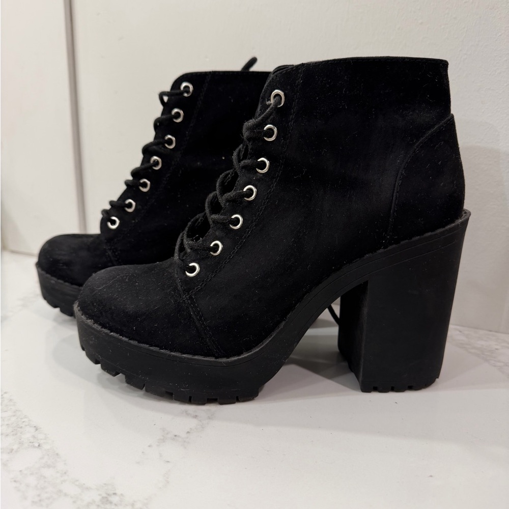 Black Women's Platform Ankle Boots